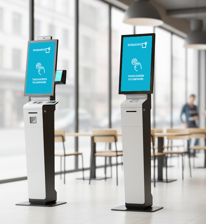 10 Squared Flex unit self-service kiosk for QSRs