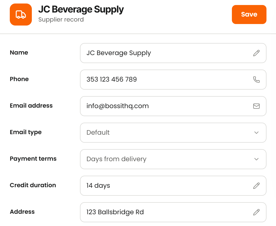 Boss It supplier management